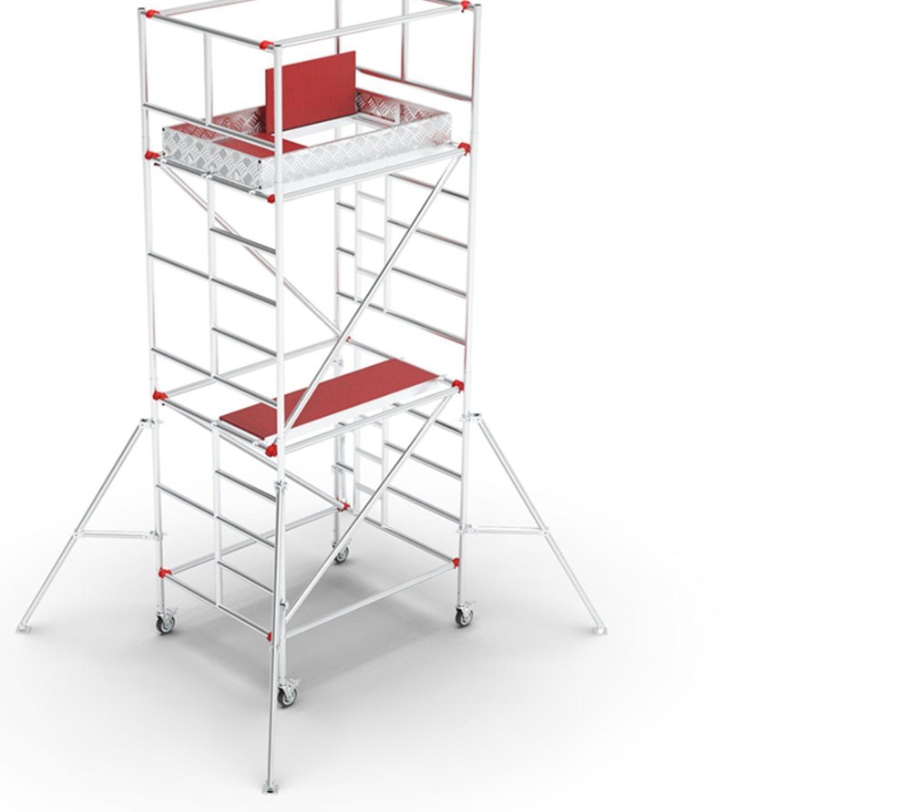 Aluminum vertical ladder scaffolding tower